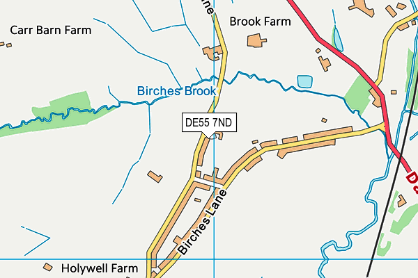 DE55 7ND map - OS VectorMap District (Ordnance Survey)