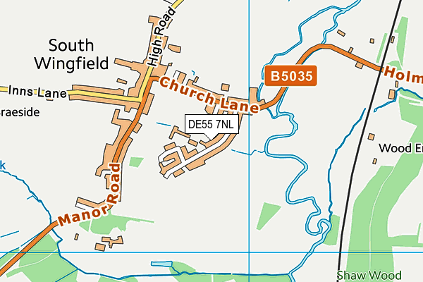 DE55 7NL map - OS VectorMap District (Ordnance Survey)