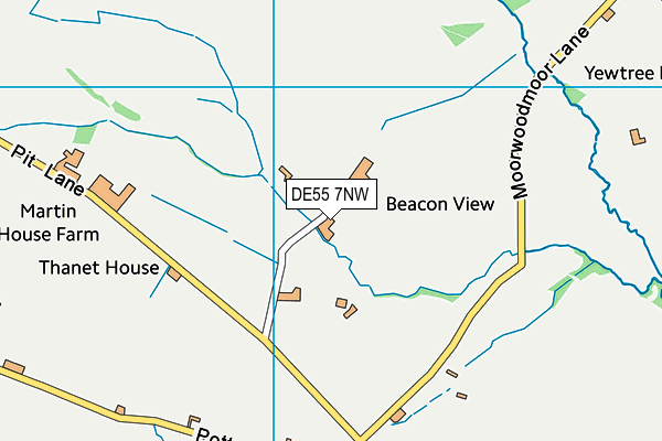 DE55 7NW map - OS VectorMap District (Ordnance Survey)