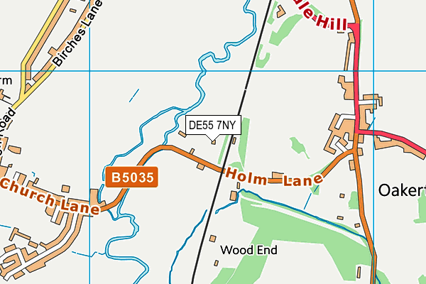South Wingfield Cricket Club map (DE55 7NY) - OS VectorMap District (Ordnance Survey)