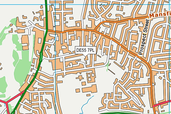 DE55 7PL map - OS VectorMap District (Ordnance Survey)