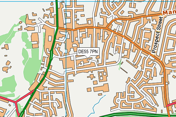 DE55 7PN map - OS VectorMap District (Ordnance Survey)