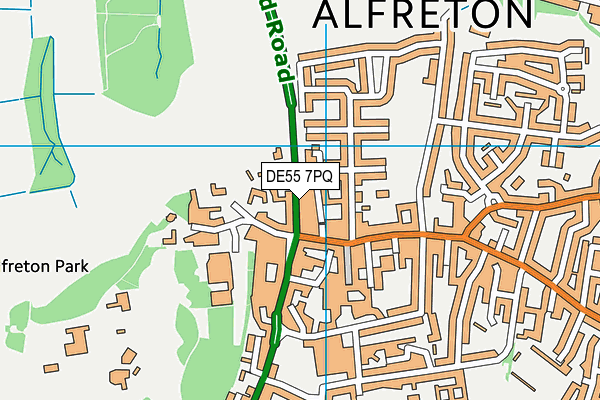 DE55 7PQ map - OS VectorMap District (Ordnance Survey)