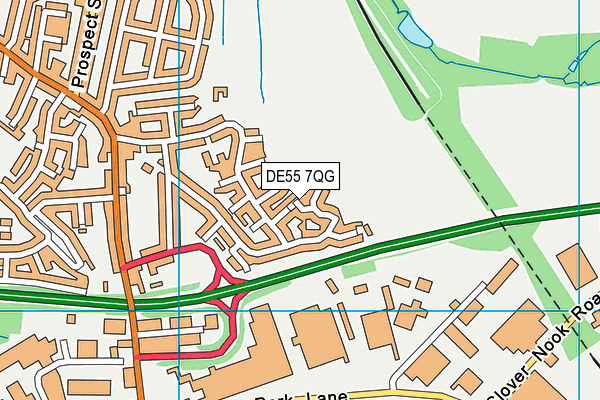DE55 7QG map - OS VectorMap District (Ordnance Survey)