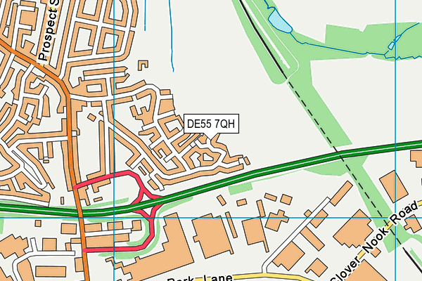 DE55 7QH map - OS VectorMap District (Ordnance Survey)