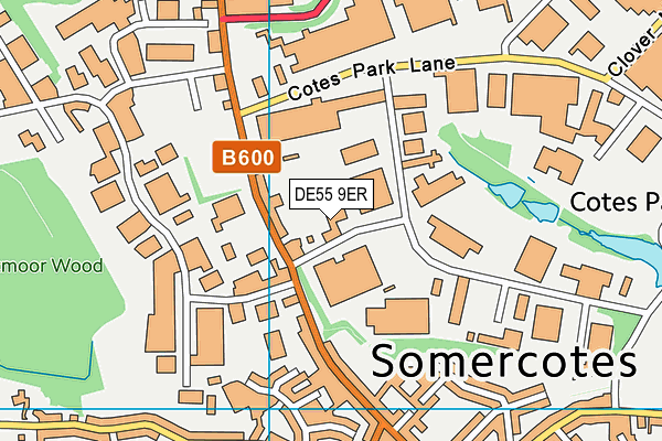 DE55 9ER map - OS VectorMap District (Ordnance Survey)