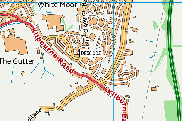 DE56 0DZ map - OS VectorMap District (Ordnance Survey)