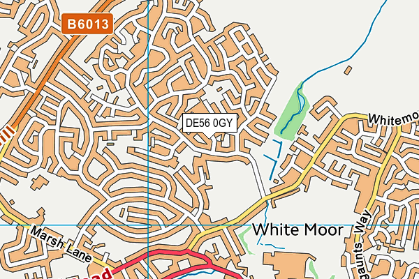 DE56 0GY map - OS VectorMap District (Ordnance Survey)