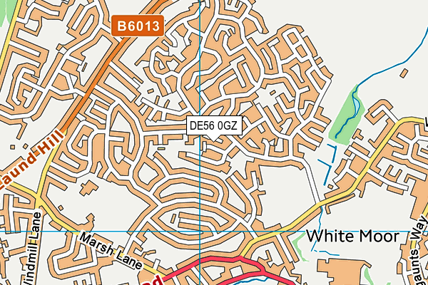 DE56 0GZ map - OS VectorMap District (Ordnance Survey)