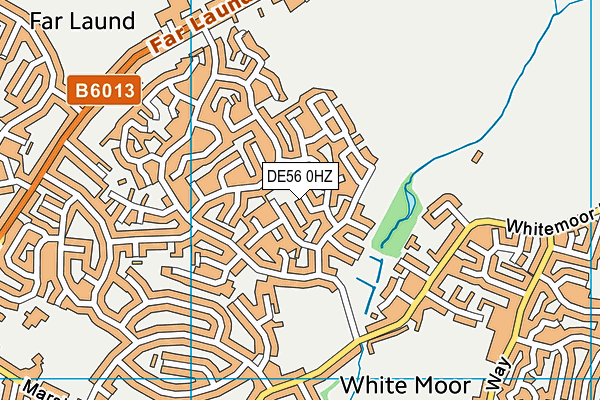 DE56 0HZ map - OS VectorMap District (Ordnance Survey)