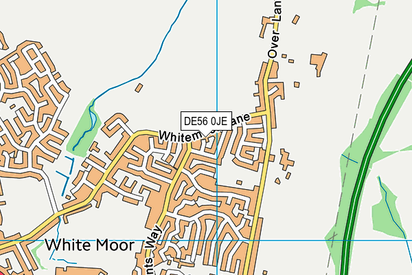 DE56 0JE map - OS VectorMap District (Ordnance Survey)