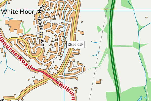 DE56 0JF map - OS VectorMap District (Ordnance Survey)