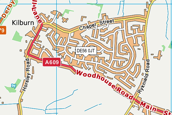 DE56 0JT map - OS VectorMap District (Ordnance Survey)