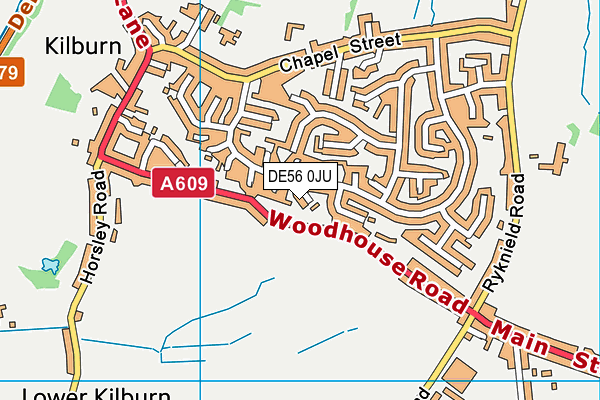 DE56 0JU map - OS VectorMap District (Ordnance Survey)