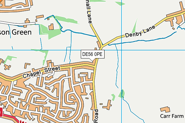 DE56 0PE map - OS VectorMap District (Ordnance Survey)