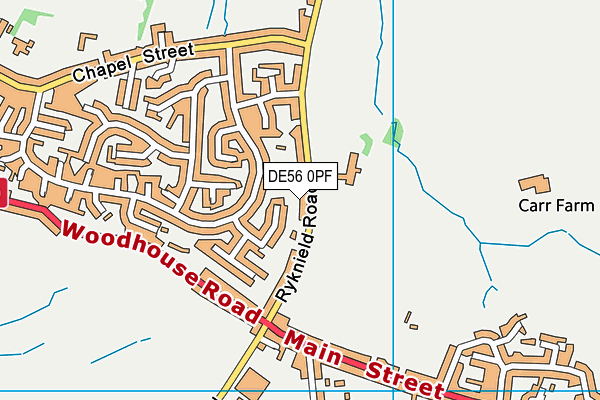 DE56 0PF map - OS VectorMap District (Ordnance Survey)