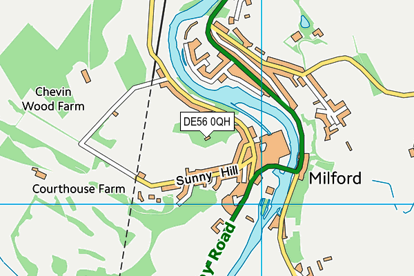 Milford Primary School map (DE56 0QH) - OS VectorMap District (Ordnance Survey)