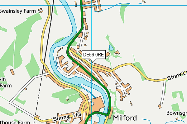 DE56 0RE map - OS VectorMap District (Ordnance Survey)