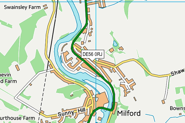 DE56 0RJ map - OS VectorMap District (Ordnance Survey)