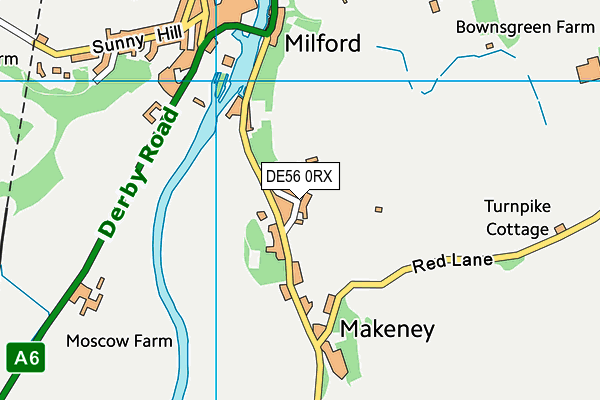 DE56 0RX map - OS VectorMap District (Ordnance Survey)