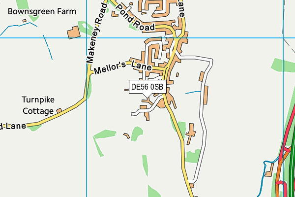 DE56 0SB map - OS VectorMap District (Ordnance Survey)