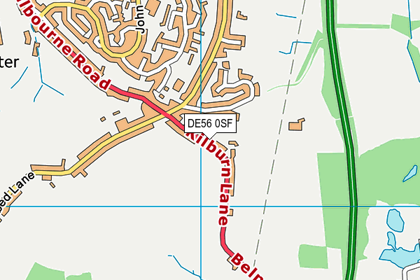 DE56 0SF map - OS VectorMap District (Ordnance Survey)