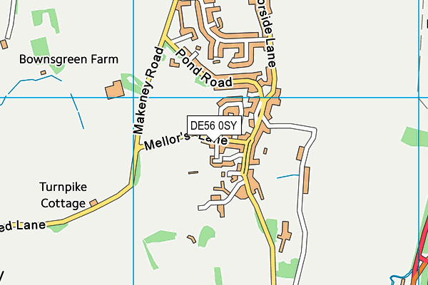 DE56 0SY map - OS VectorMap District (Ordnance Survey)