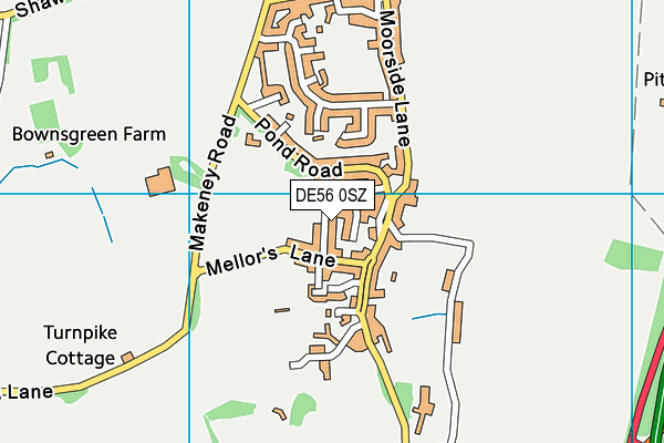 DE56 0SZ map - OS VectorMap District (Ordnance Survey)