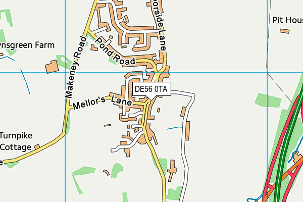 DE56 0TA map - OS VectorMap District (Ordnance Survey)