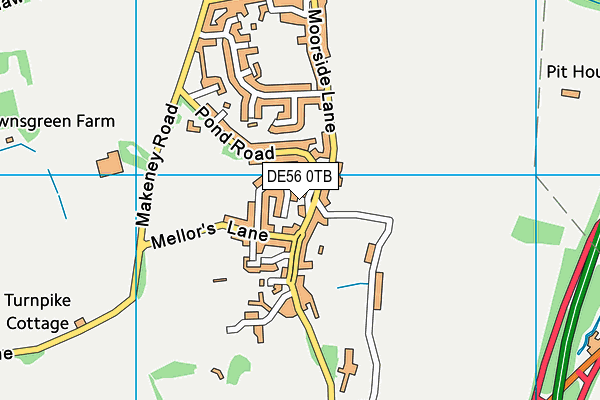 DE56 0TB map - OS VectorMap District (Ordnance Survey)