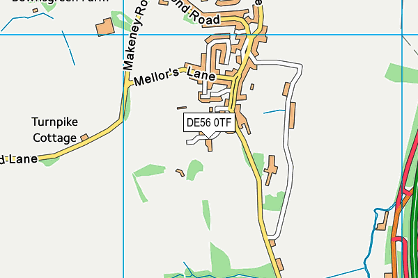DE56 0TF map - OS VectorMap District (Ordnance Survey)