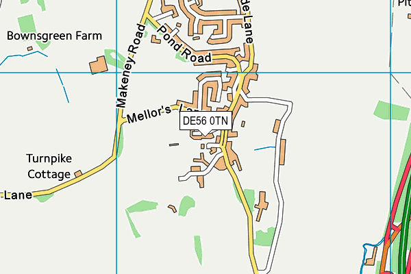DE56 0TN map - OS VectorMap District (Ordnance Survey)