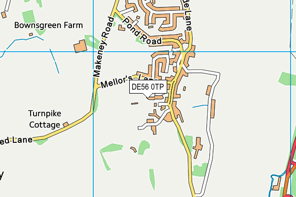 DE56 0TP map - OS VectorMap District (Ordnance Survey)