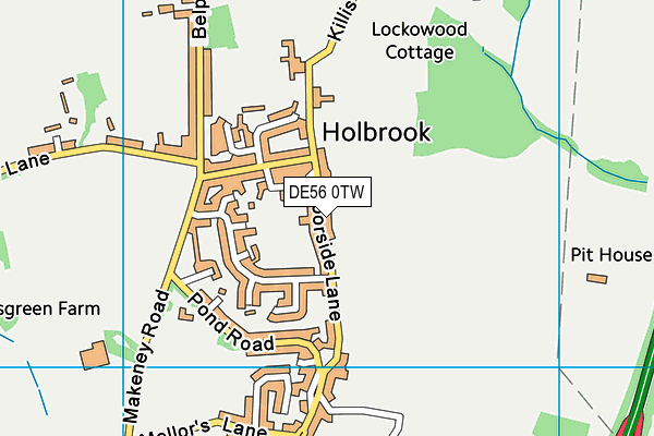 Holbrook Church of England Primary School map (DE56 0TW) - OS VectorMap District (Ordnance Survey)