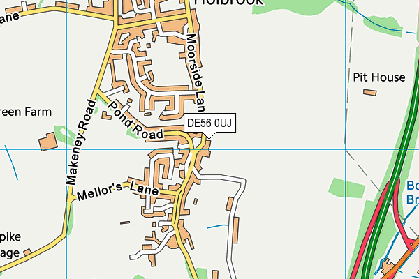 DE56 0UJ map - OS VectorMap District (Ordnance Survey)