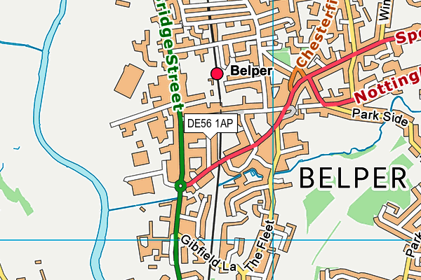 Map of CAMPBELL ST BELPER LTD at district scale
