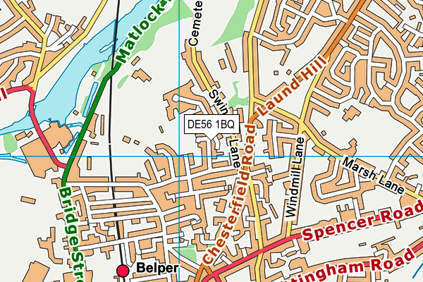 DE56 1BQ map - OS VectorMap District (Ordnance Survey)