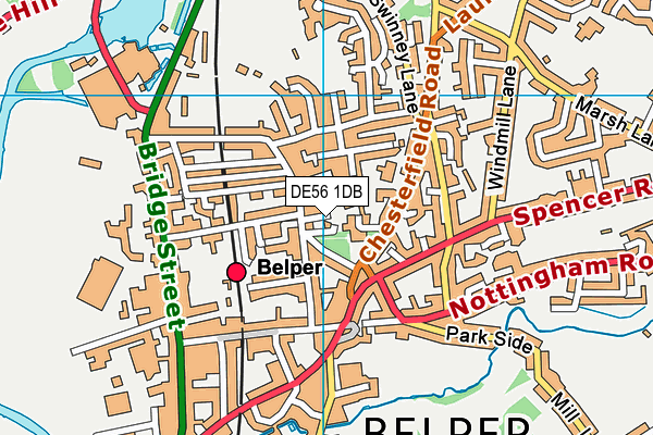 DE56 1DB map - OS VectorMap District (Ordnance Survey)