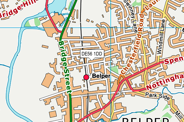 Map of BELPER ARTS FESTIVAL LIMITED at district scale