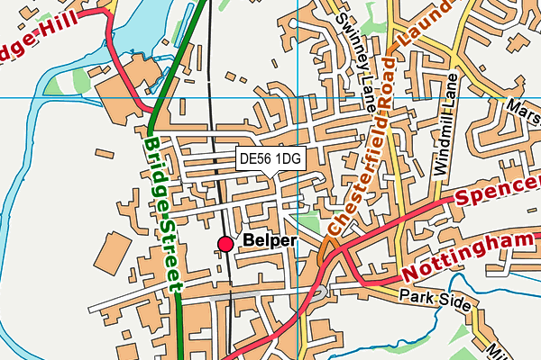 DE56 1DG map - OS VectorMap District (Ordnance Survey)
