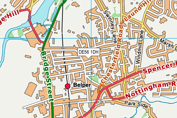 DE56 1DH map - OS VectorMap District (Ordnance Survey)