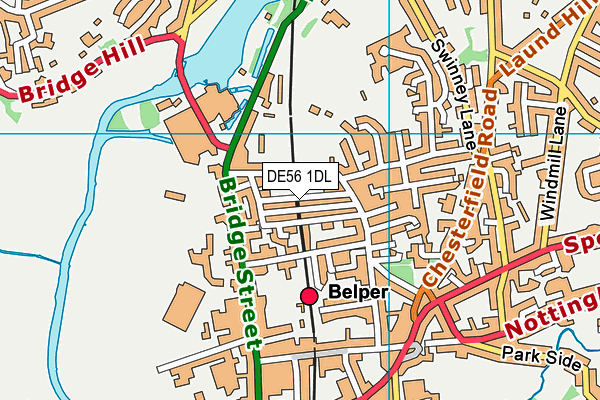 DE56 1DL map - OS VectorMap District (Ordnance Survey)