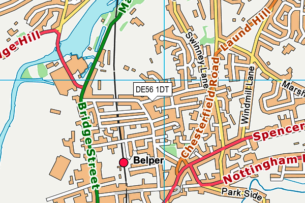 DE56 1DT map - OS VectorMap District (Ordnance Survey)