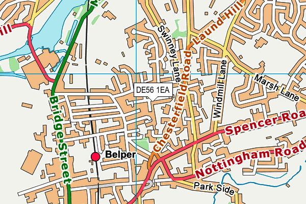 DE56 1EA map - OS VectorMap District (Ordnance Survey)