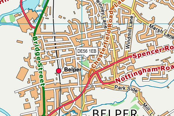DE56 1EB map - OS VectorMap District (Ordnance Survey)