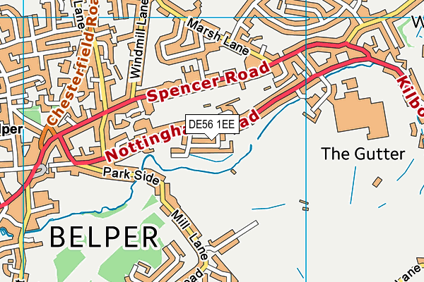 DE56 1EE map - OS VectorMap District (Ordnance Survey)