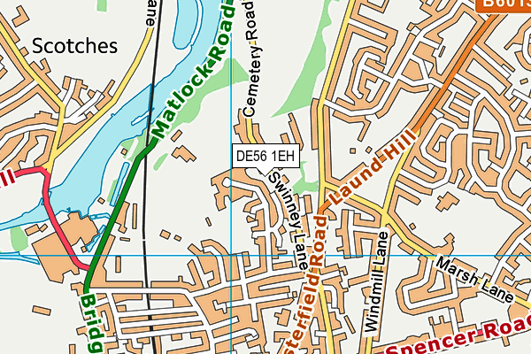 DE56 1EH map - OS VectorMap District (Ordnance Survey)
