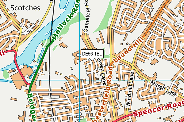 DE56 1EL map - OS VectorMap District (Ordnance Survey)