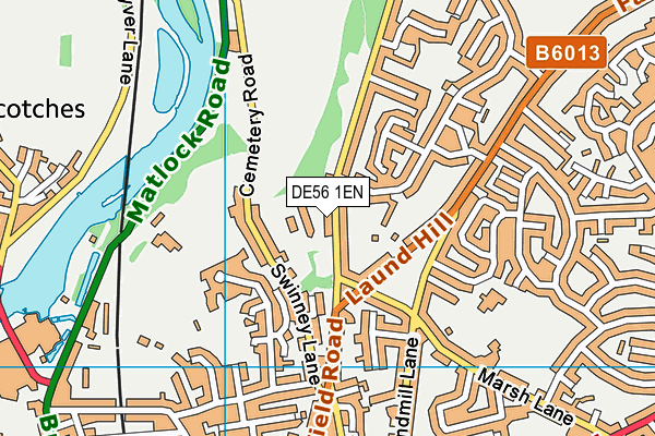 Map of CRICH LANE 1968 LIMITED at district scale