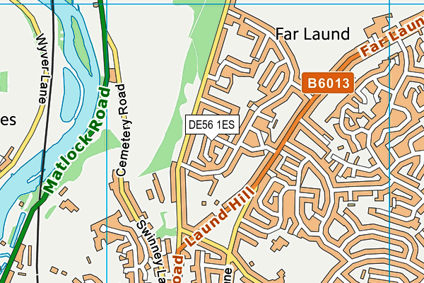 DE56 1ES map - OS VectorMap District (Ordnance Survey)